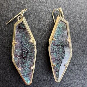 Kendra Scott Bexley Gold & Blue Illusion Earrings